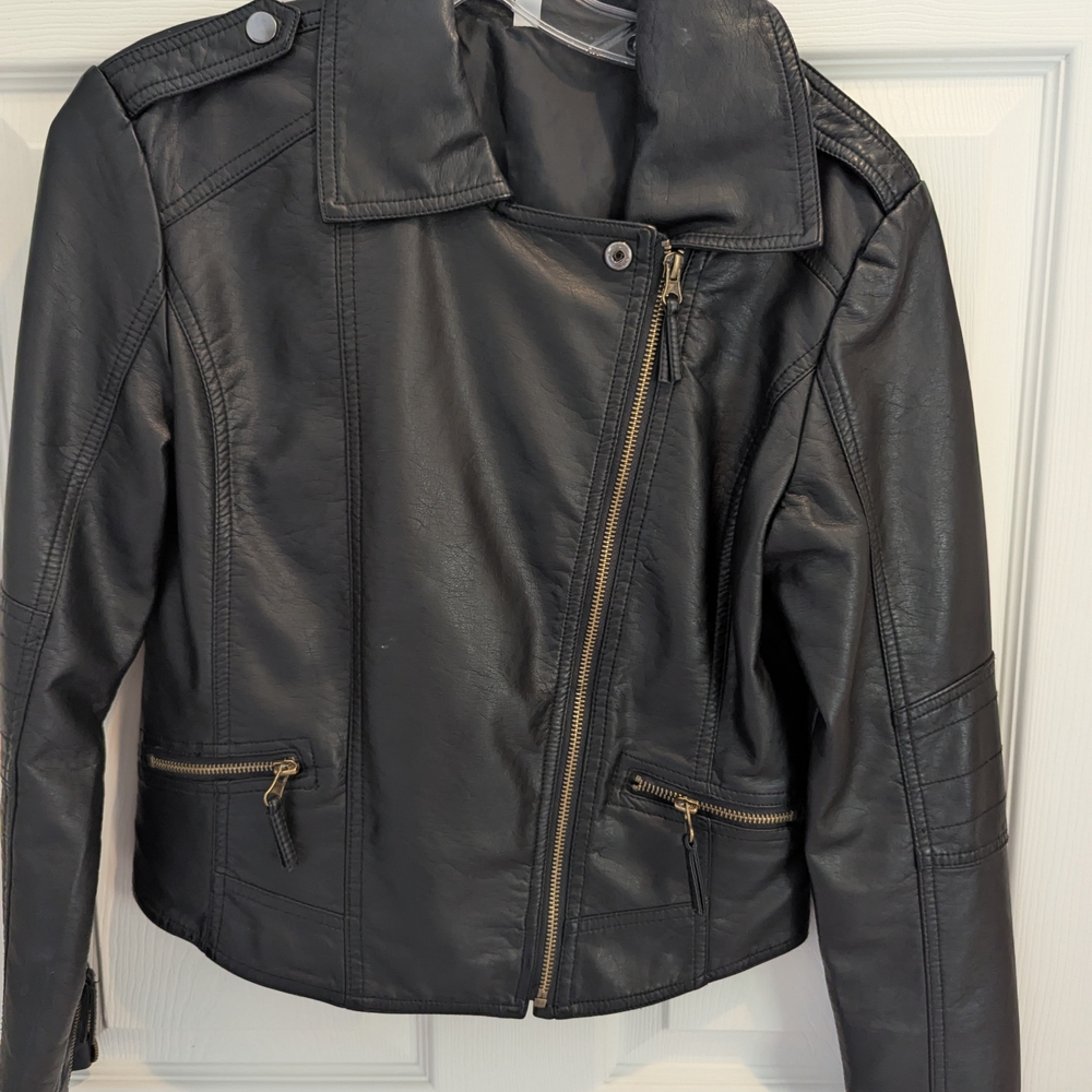 Black Leather Biker Jacket